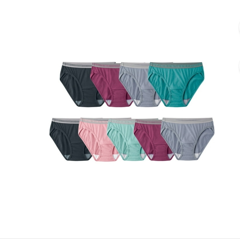 Fruit of the Loom Women's 9 Pack Heather Bikinis Size 9/2X - Picture 2 of 9